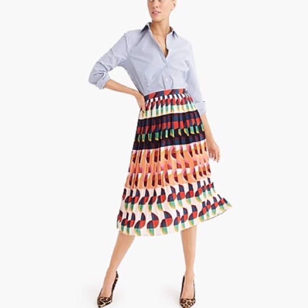 NWT. J. Crew Pleated Skirt